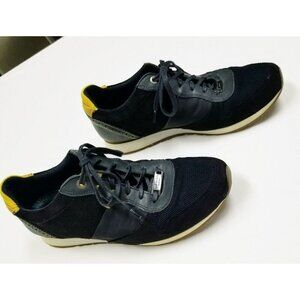 ted baker london‎ Shindl mens Tennis shoes leather blue yellow size 9 lace up